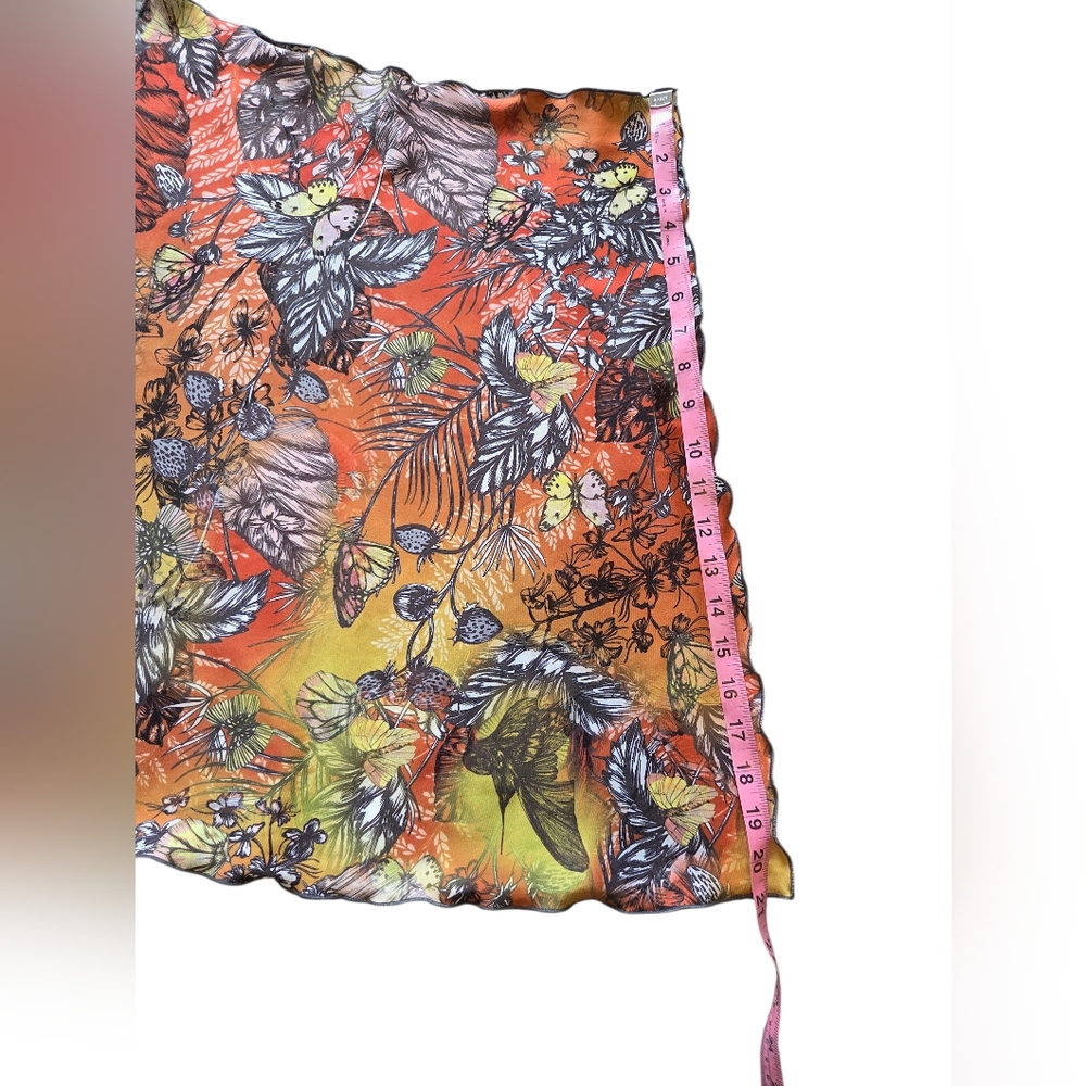 Haystacks Women Size Large MultiColor Floral Butterfly Skirt Made In USA Boho - Picture 2 of 6